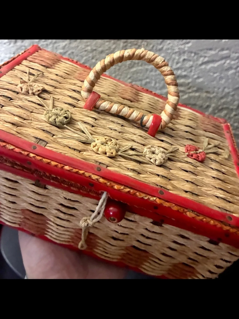 Vintage Sewing Basket 1960’s 70’s